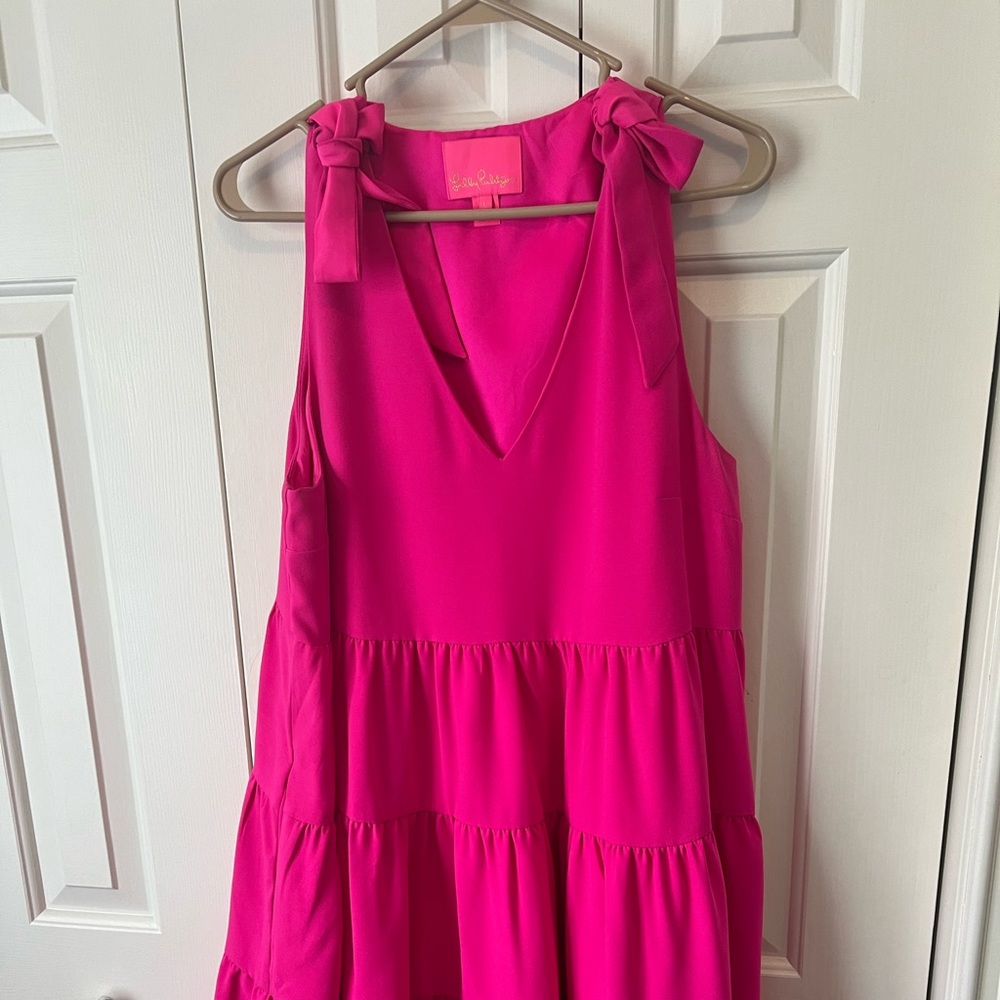 Lilly Pulitzer tiered bow shoulder dress